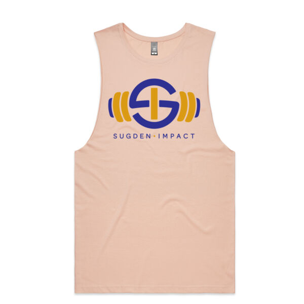 Men's Singlet Blue & Gold Logo White Writing Thumbnail