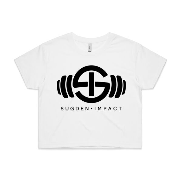 Women's Cropped Tee Black Logo Thumbnail